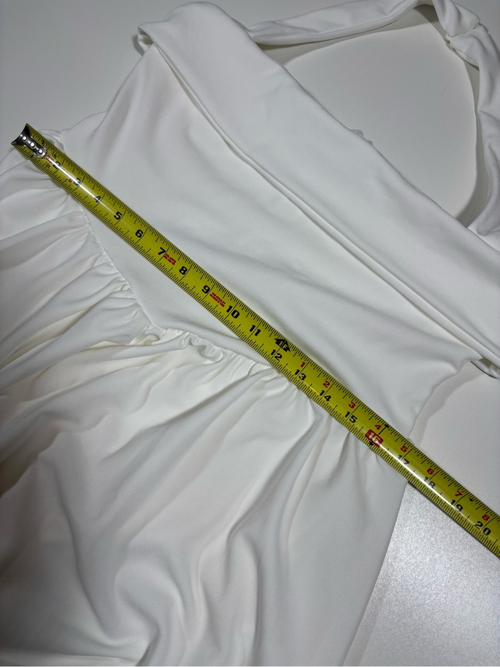 Lulus Telia White Halter Basque Waist Maxi Dress Size XL Wedding Gown Bride - Picture 8 of 9